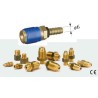 Raccord rapide femelle EAU bleu d.6mm, en laiton.