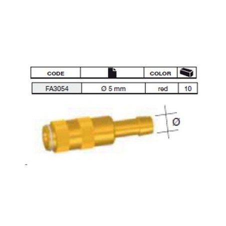 Connecteur rapide femelle MINIGAS D.5mm