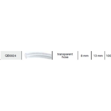 Tuyau renforcé transparent 8x13mm