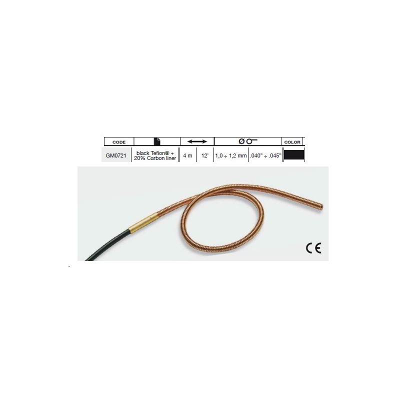 Gaine teflon +20% CARBON 1.0/1.2 3mètres avec terminal
