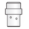 Diffuseur gaz en céramique blanc, Lg.32,8mm, pour torche MIG