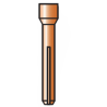 Pince D.2.4mm Lg.25mm pour torche refroidie eau, TIG 9 et 20.
