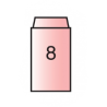 Buse céramique Gr.8 pour torche TIG eau. Pour TIG9, TIG20.