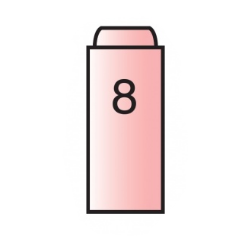 Buse céramique Gr.8 pour torche TIG air. Pour TIG17, TIG18, TIG26.