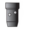 Diffuseur gaz en plastique noir, Lg.28mm, pour torche MIG