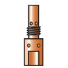 Support de tube contact avec diffuseur pour torche de soudage MIG de 250A.