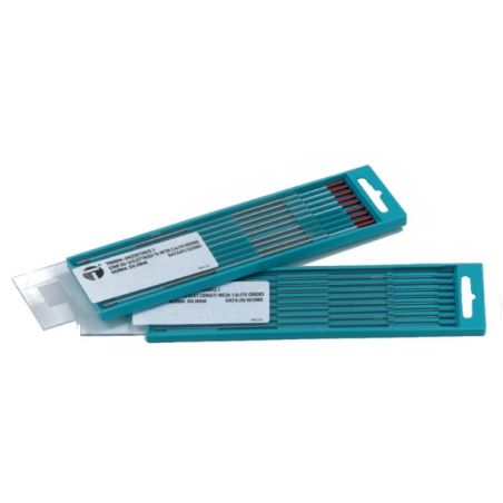 Électrode tungstène pur (vert) pour le soudage TIG de l'aluminium.