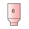 Buse céramique Gr.6 pour torche TIG gas lens. Pour TIG 17, TIG 18, TIG 26.