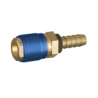 Raccord rapide femelle EAU bleu d.6mm, en laiton.