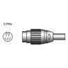 Raccord mâle 5 pôles pour torche TIG. compatible Messer, Migomat, Kjellberg ...