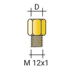 Réduction en laiton M 12x1 - F 3/8G