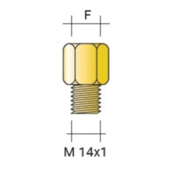 Réduction en laiton M 14x1 - F 3/8G