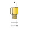 Réduction en laiton M 14x1 - F 3/8G