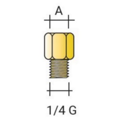 Réduction M1/4G - F12X1 en laiton