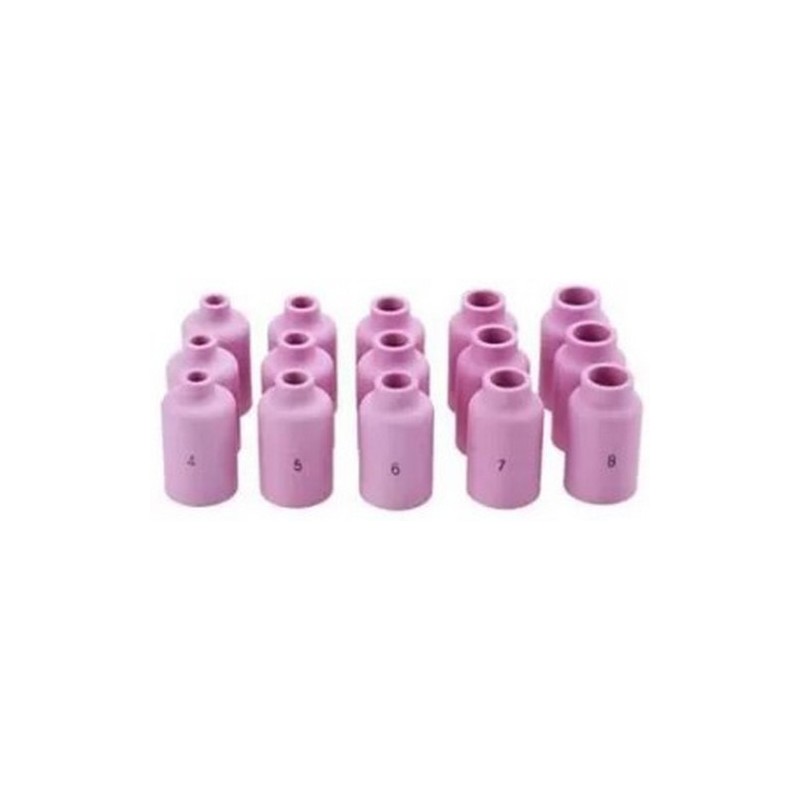 Buse céramique pour torche TIG 9 - 20 - 25 / N° 4 - 5 - 6 - 7 - 8 - 10