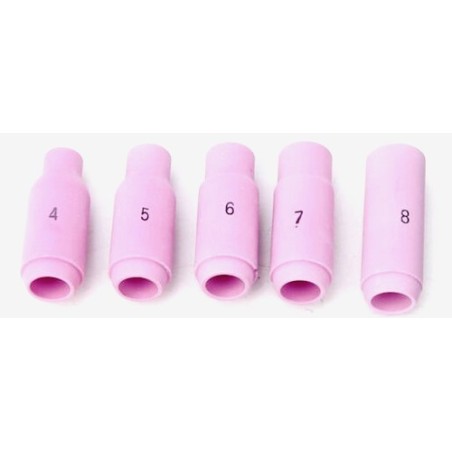 Buse céramique pour torche TIG 17 - 18 - 26 / N° 4 - 5 - 6 - 7 - 8 - 10 - 12