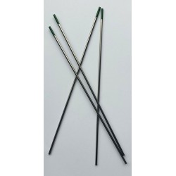 Électrode tungstène verte pure Lg 150 mm - D 1.6 - 2.0 - 2.4 - 3.2 - 4.0 mm