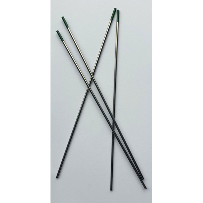 Électrode tungstène verte pure Lg 150 mm - D 1.6 - 2.0 - 2.4 - 3.2 - 4.0 mm Électrode tungstène verte pure Lg 150 mm - D 1.6 - 2.0 - 2.4 - 3.2 - 4.0 mm