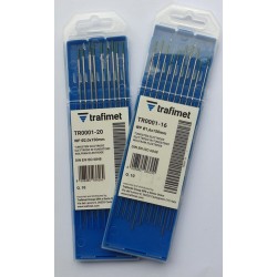 Électrode tungstène verte pure Lg 150 mm - D 1.6 - 2.0 - 2.4 - 3.2 - 4.0 mm