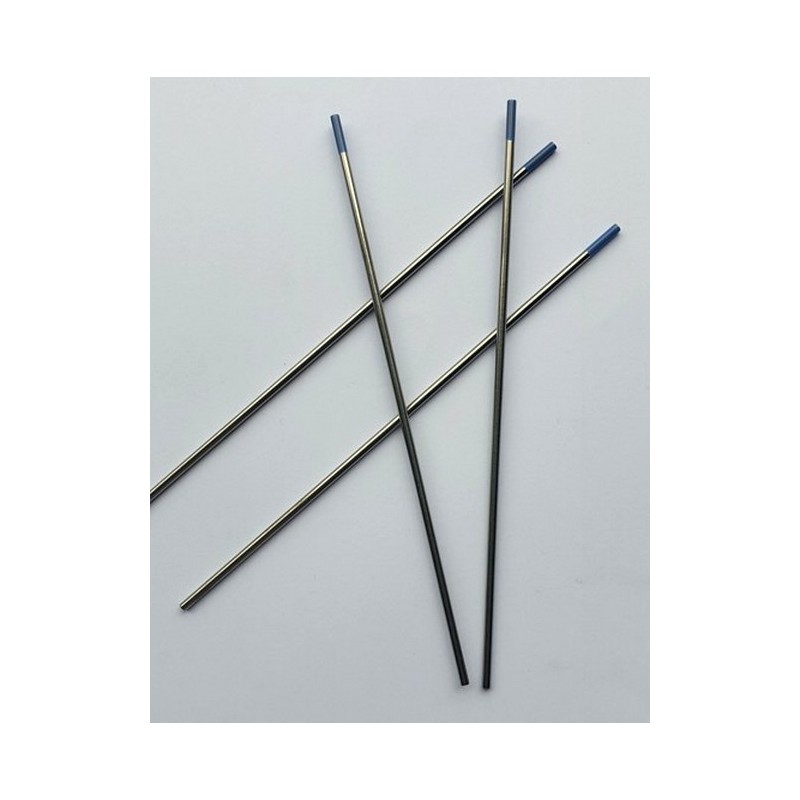 Électrode tungstène bleue 2% lanthane Lg 150 mm - D 1.0 - 1.6 - 2.0 - 2.4 - 3.2 - 4.0 mm Électrode tungstène bleue 2% lanthane Lg 150 mm - D 1.0 - 1.6 - 2.0 - 2.4 - 3.2 - 4.0 mm