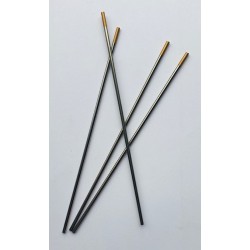 Électrode tungstène jaune 1.5% lanthane Lg 150 mm - D 1.0 - 1.6 - 2.0 - 2.4 - 3.2 - 4.0 mm