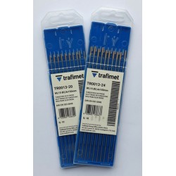 Électrode tungstène jaune 1.5% lanthane Lg 150 mm - D 1.0 - 1.6 - 2.0 - 2.4 - 3.2 - 4.0 mm