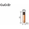 Tube contact M6 Lg.25mm 10/10 CuCrZr