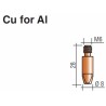 Tube contact pour l'aluminium M6 Lg28 12/10 Cu