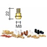 support tube contact Lg.22mm M8