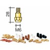 support tube contact Lg.28mm M6