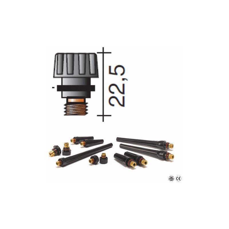 Bouchon court Lg.22,5mm pour torche TIG 17/18/26