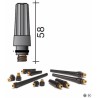 Bouchon moyen Lg.58mm pour torche TIG 17/18/26