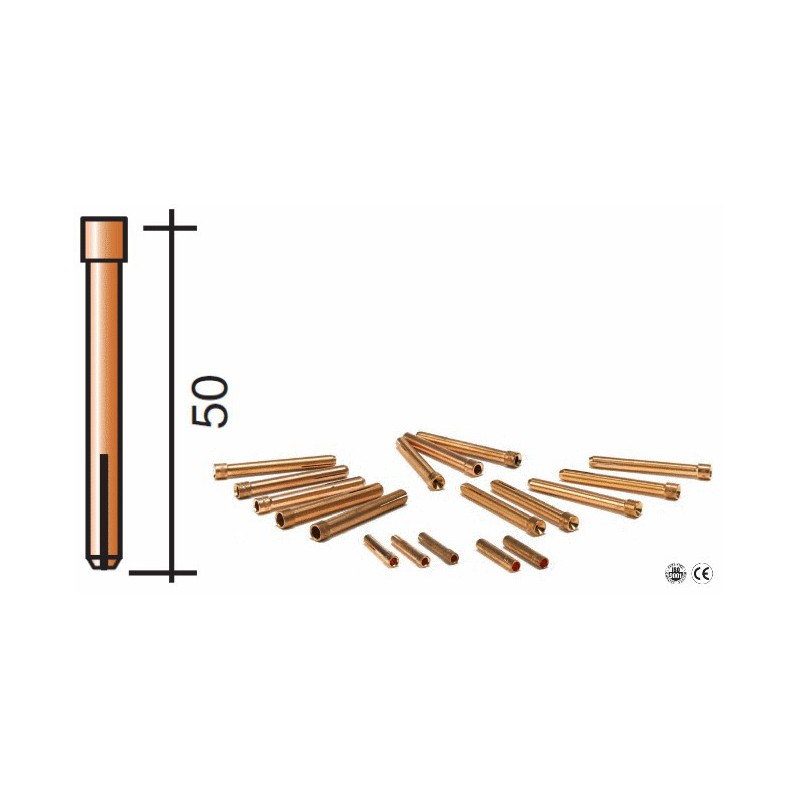 Pince D.1.6mm Lg.50mm pour torche TIG 17/18/26