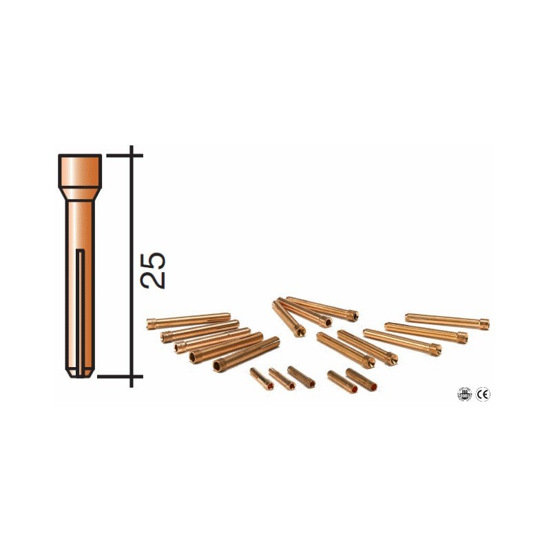 Pince D.1.6mm Lg.25mm pour torche TIG 9 et 20