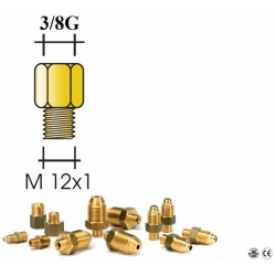 Réduction en laiton M 12x1 - F 3/8G