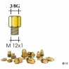Réduction en laiton M 12x1 - F 3/8G