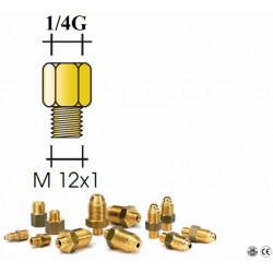 Réduction en laiton M 12x1 - F 1/4G