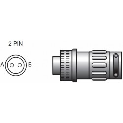 Connecteur mâle 2 poles (Esab) pour torche TIG