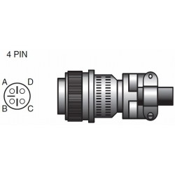 Connecteur mâle 4 poles (Kemppi) pour torche TIG