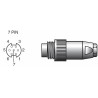 Connecteur mâle 7 poles (Migatronic-Beister) pour torche TIG
