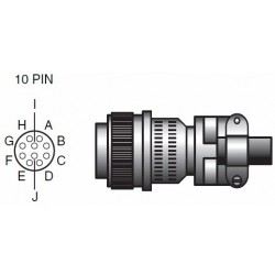 Connecteur mâle 10 poles (Kemppi) pour torche TIG