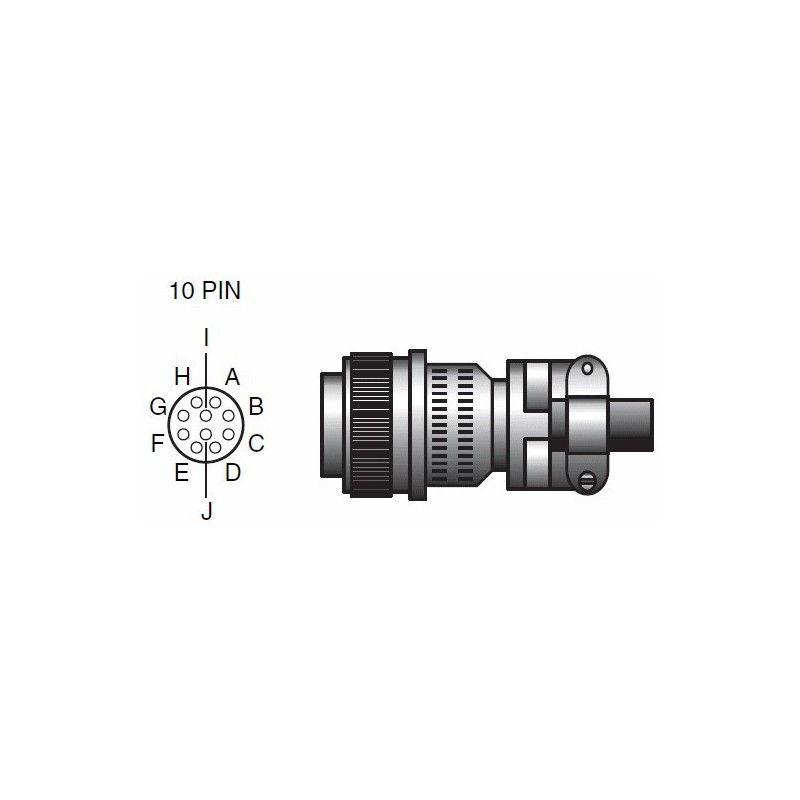 Connecteur mâle 10 poles (Kemppi) pour torche TIG