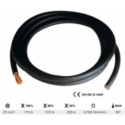 Cable H01 D.25mm² caoutchouc 
