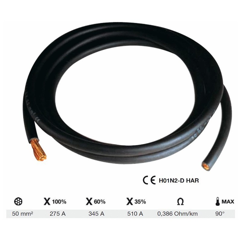 Cable H01 D.50mm² caoutchouc
