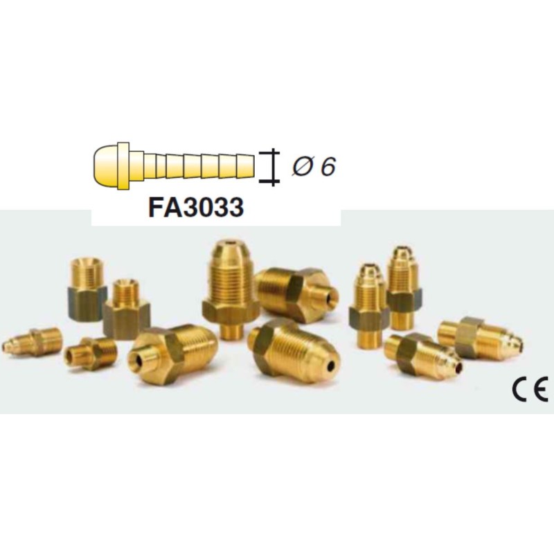 Olive en laiton pour raccord olive 1/4"G. A utiliser avec